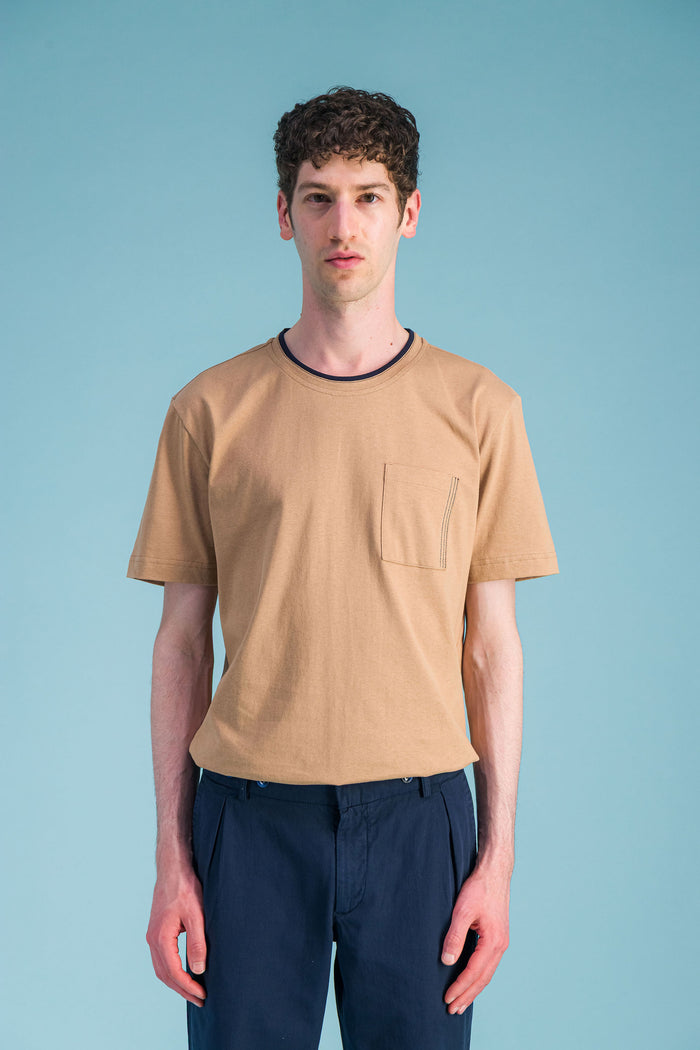 Jagvi T Shirt "Premium" Coton BIO Beige