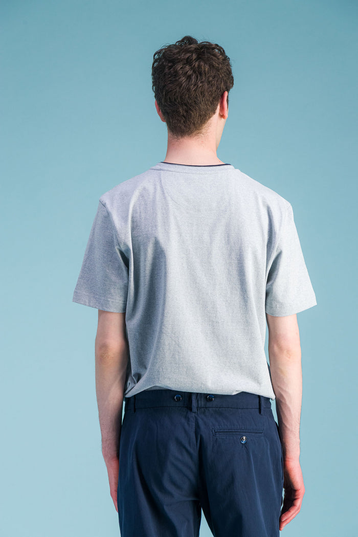 Jagvi T Shirt "premium" Coton Bio Japonais Bleu Ciel