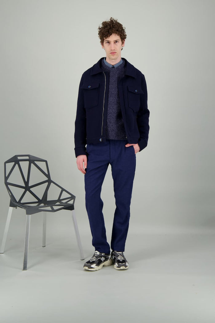 Jagvi Veste En Laine Marine
