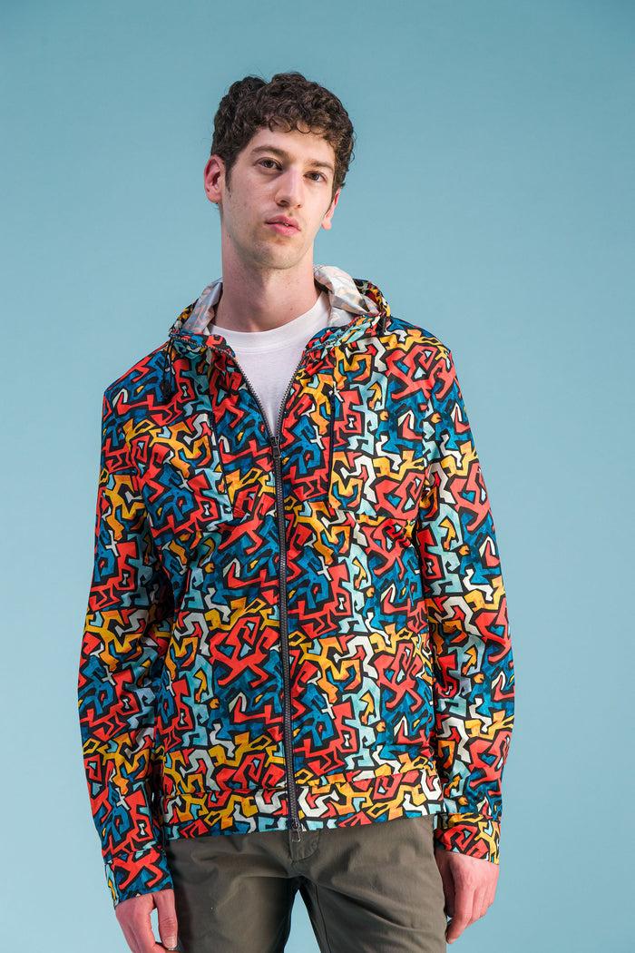 Jagvi Veste Imperméable "Alpinist" Print Abstract