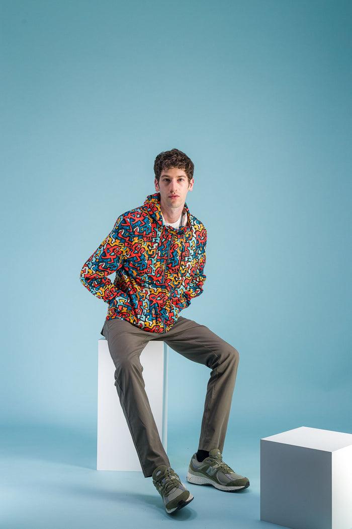 Jagvi Veste Imperméable "Alpinist" Print Abstract