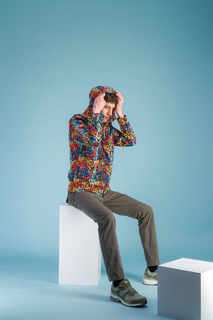 jagvi Veste imperméable "Alpinist" Print Abstract