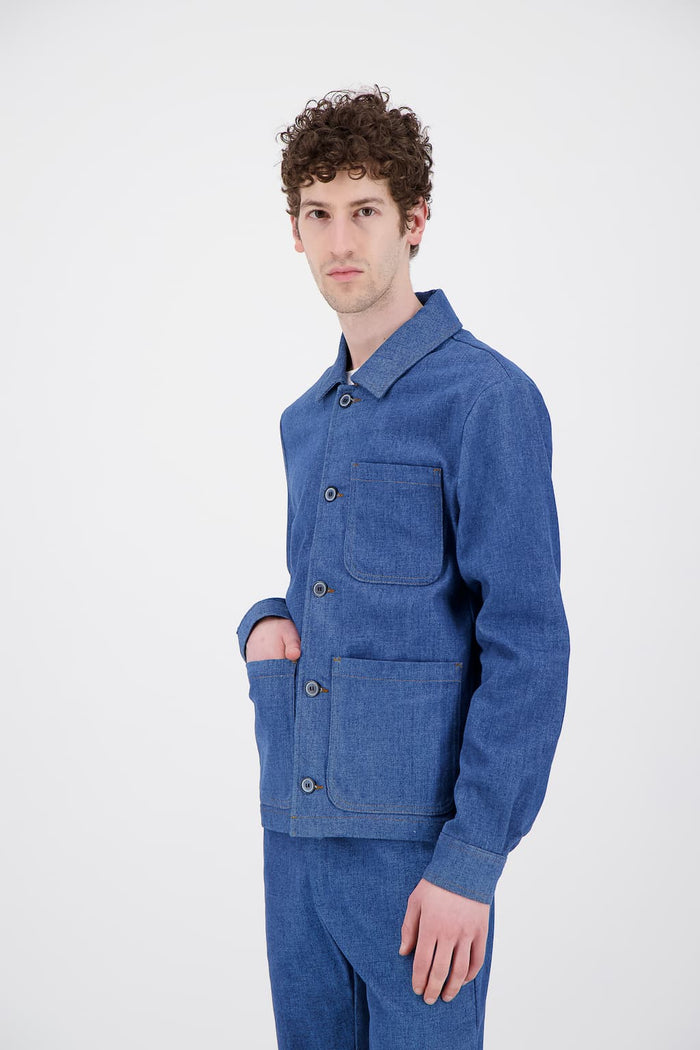 Jagvi Veste Workwear Denim Japonais