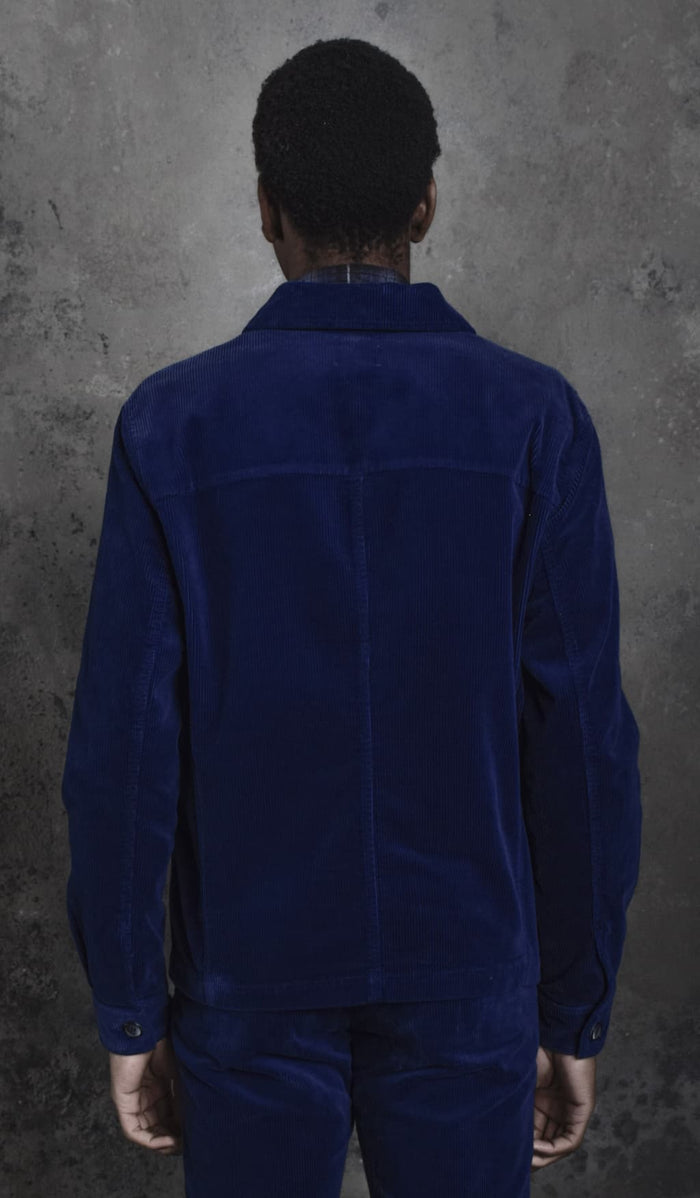 Jagvi Veste Workwear En Velours Bleu