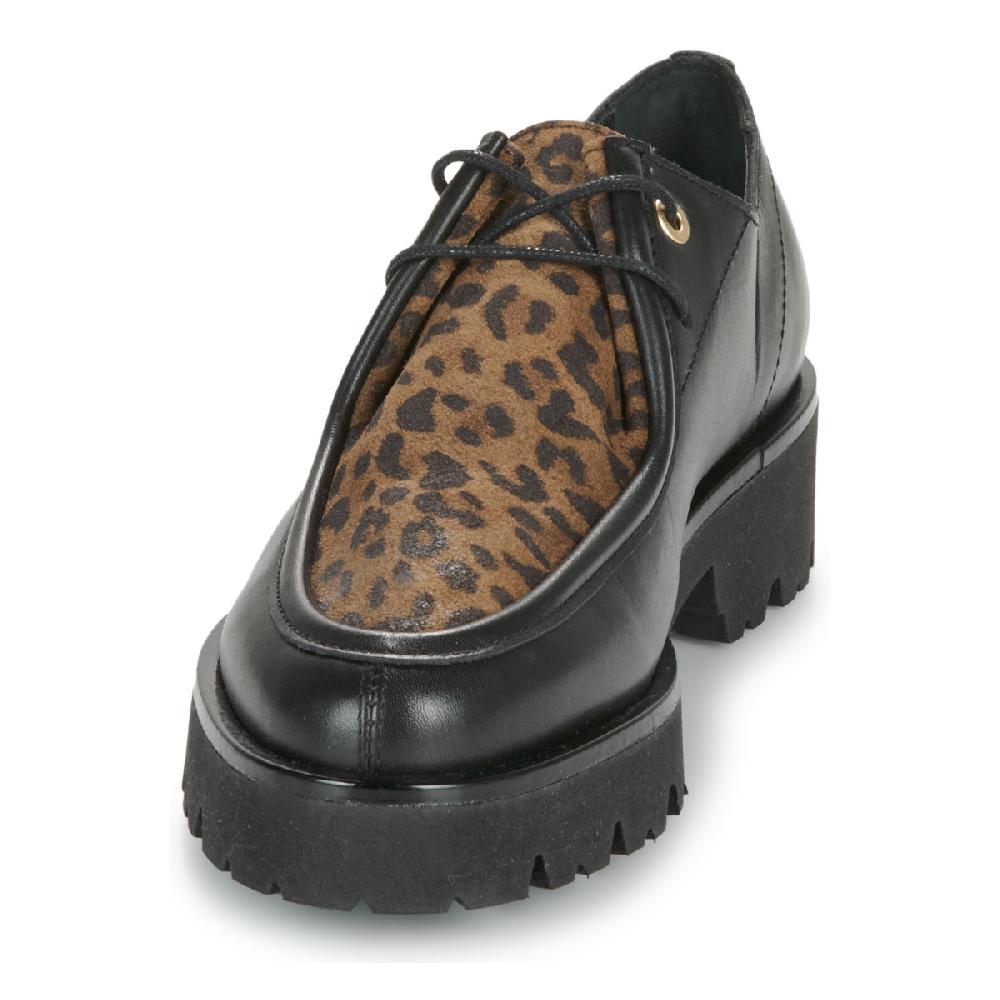Jb Martin FOUGUE NAPPA WEST NOIR / CROUTE VELOURS LEOPARD