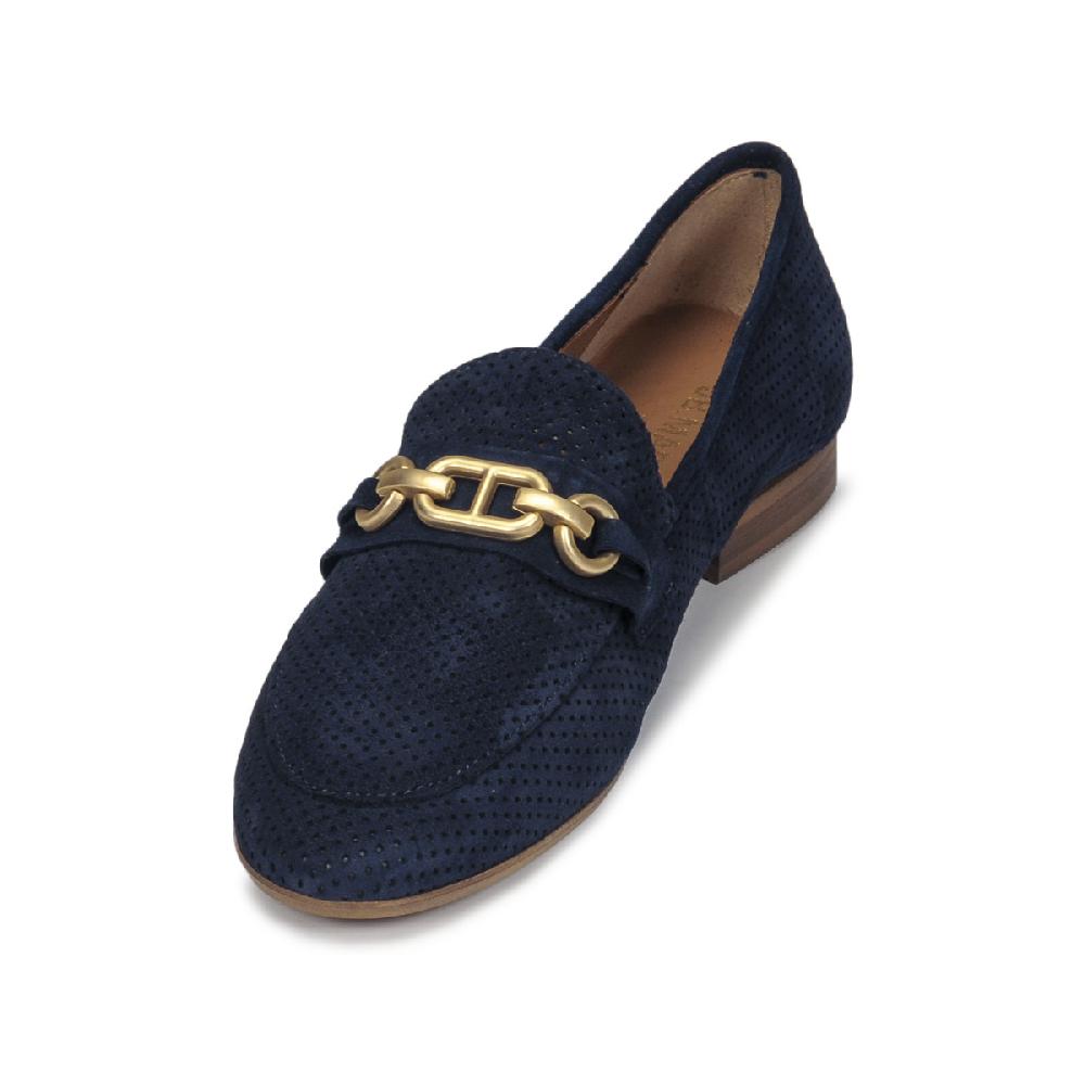 Jb Martin FRANCHE BIJOU Chèvre Velours Perfo Marine