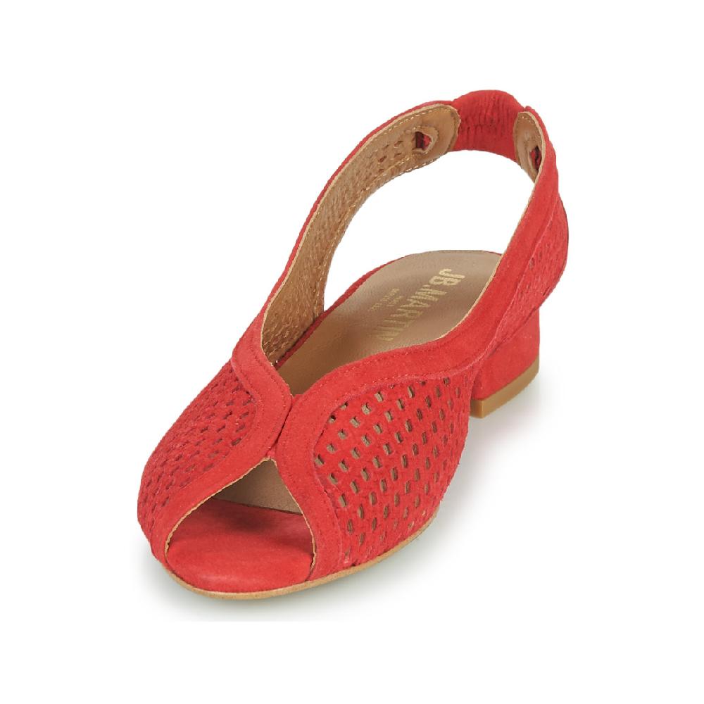 Jb Martin LOUISEE CHEVRE VELOURS PERFO ROUGE