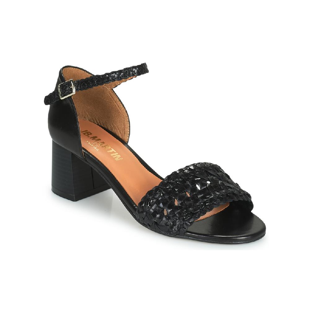 jb martin SALSA CUIR TRESSE NOIR