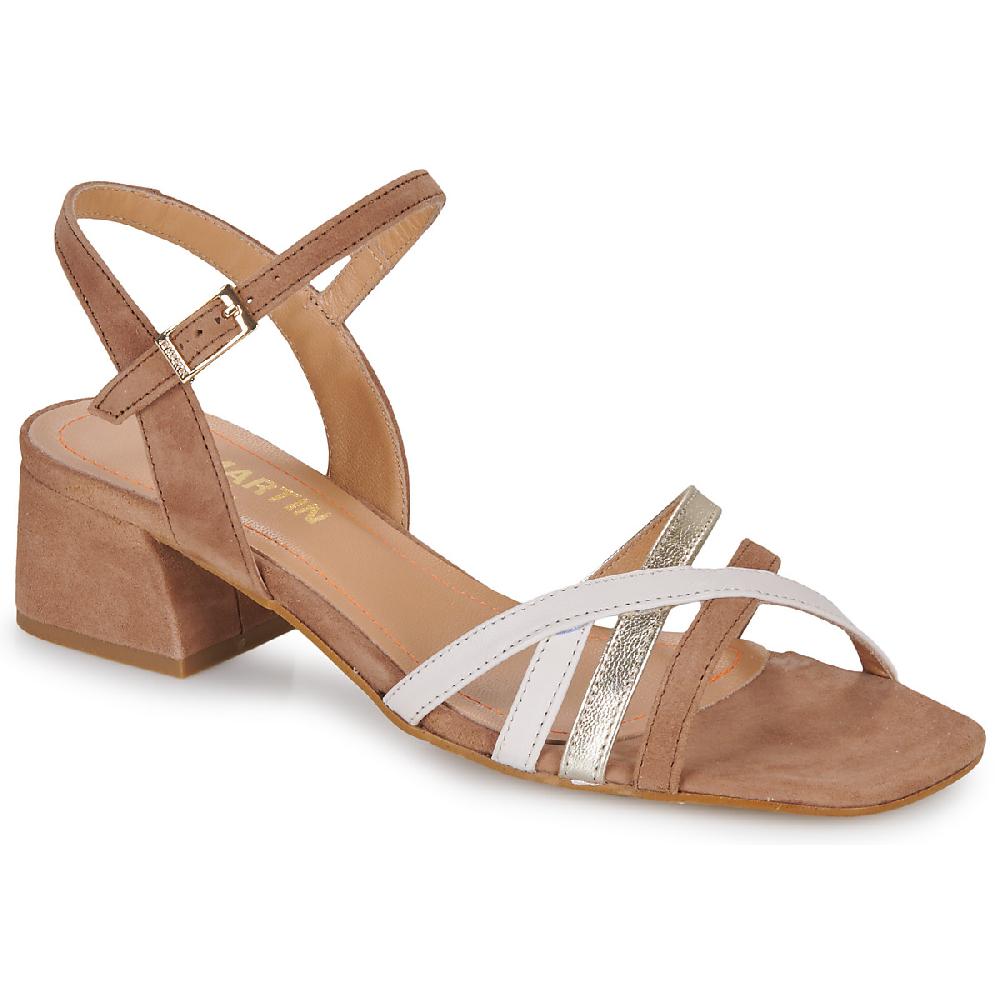 jb martin VICTORIA Velours camel / or / craie