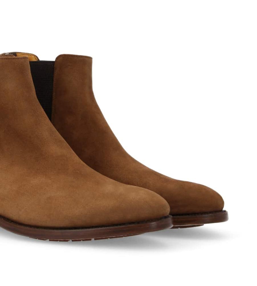 Jean Baptiste Rautureau Dandy Boot Chelsea En Cuir Velours Marron