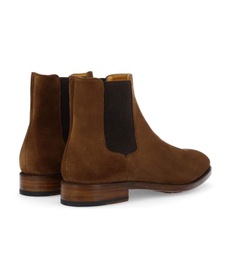 Jean Baptiste Rautureau Dandy Boot Chelsea En Cuir Velours Marron