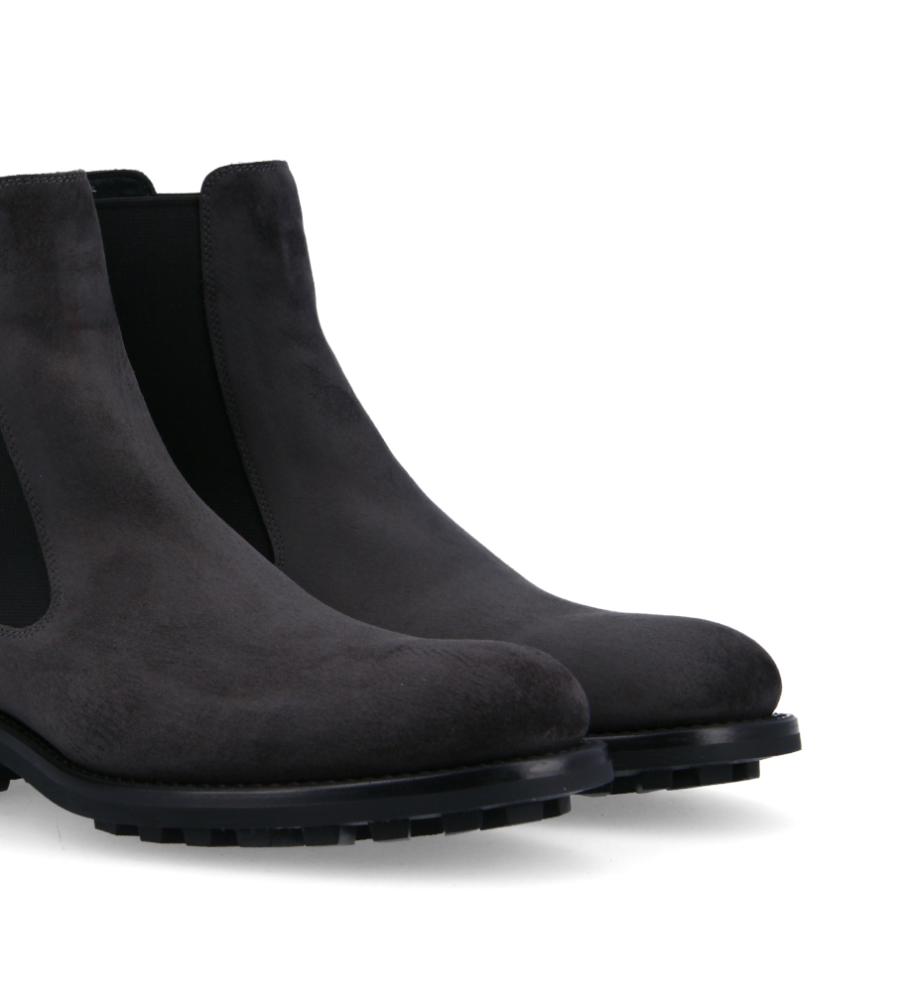 Jean Baptiste Rautureau Hyrod Boot Chelsea En Cuir Suède Gris Foncé