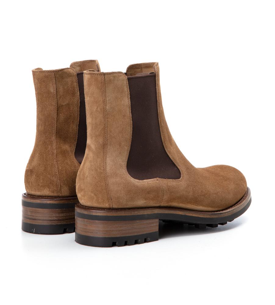 Jean Baptiste Rautureau Hyrod Boot Chelsea En Cuir Velours Marron