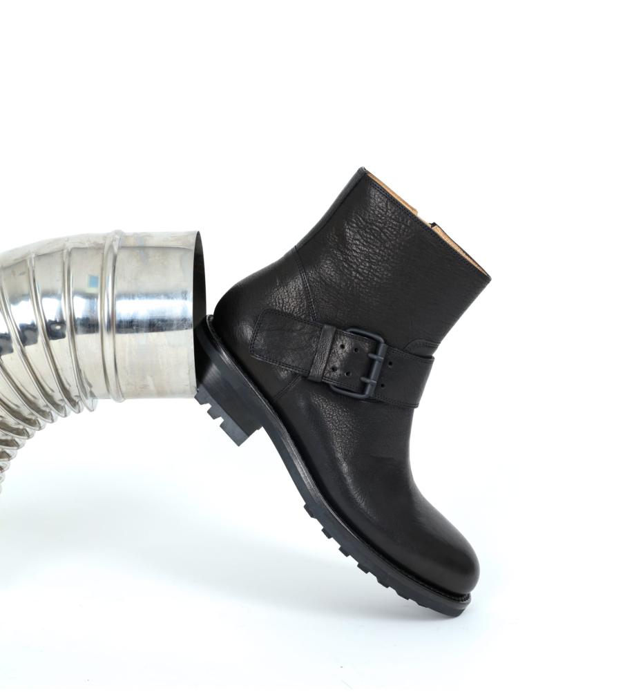 Jean Baptiste Rautureau Hyrod Boot En Cuir Grainé Noir