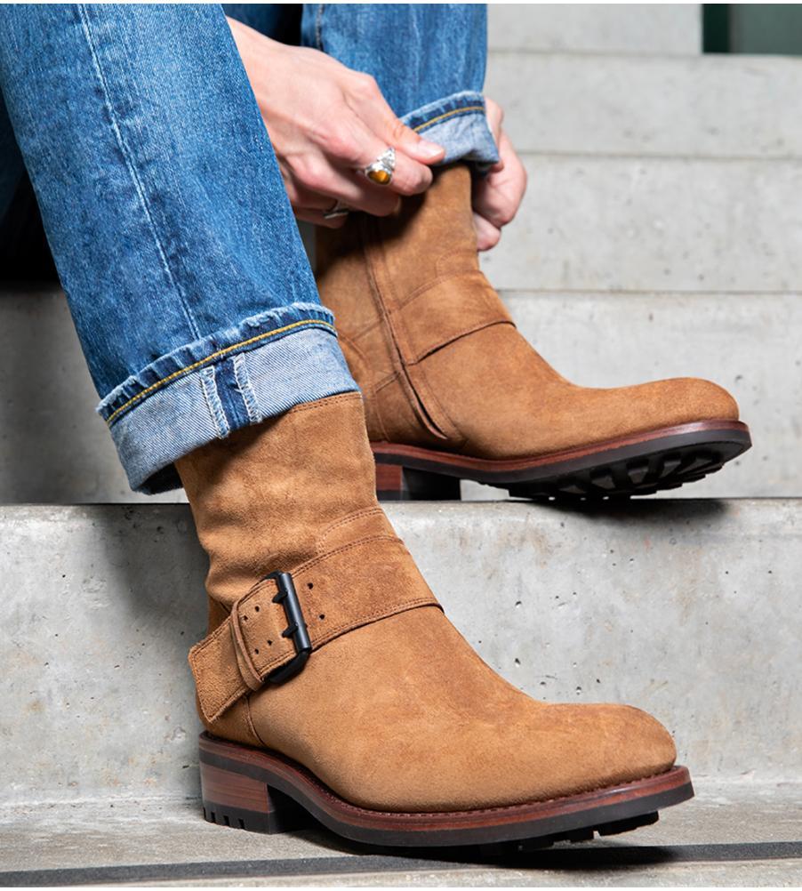 Jean Baptiste Rautureau Hyrod Boot En Cuir Velours Marron