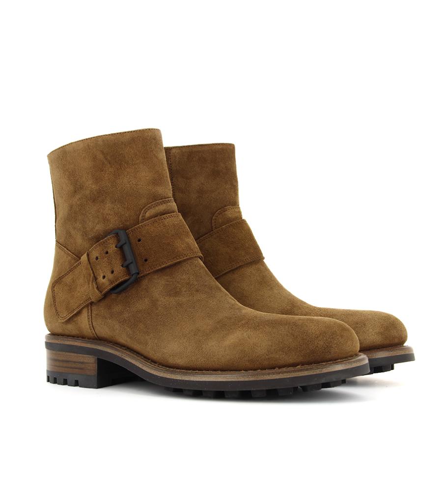 Jean Baptiste Rautureau Hyrod Boot En Cuir Velours Marron