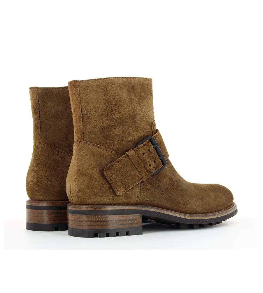 Jean Baptiste Rautureau Hyrod Boot En Cuir Velours Marron
