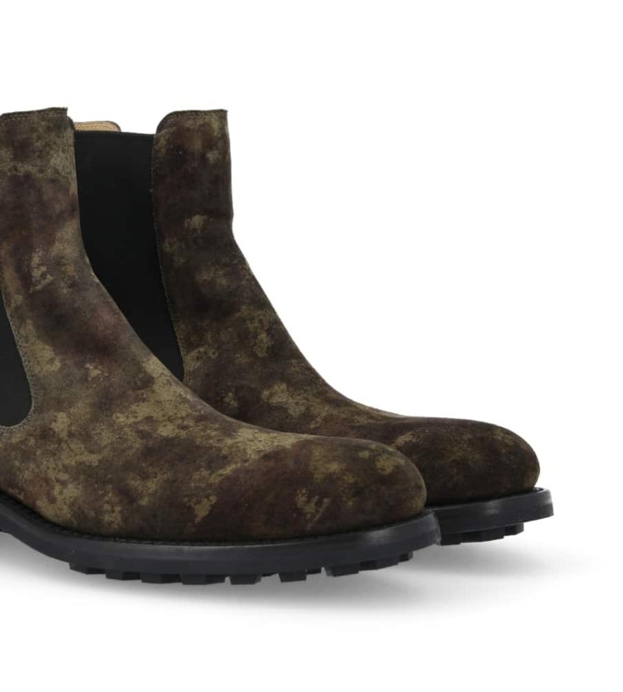 Jean Baptiste Rautureau Hyrod Boot Jodhpur Chelsea En Cuir Velours Camouflage