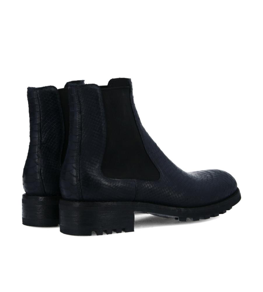 Jean Baptiste Rautureau Hyrod Boot Jodhpur Chelsea Hyrod Cuir Lavé Embossé Python