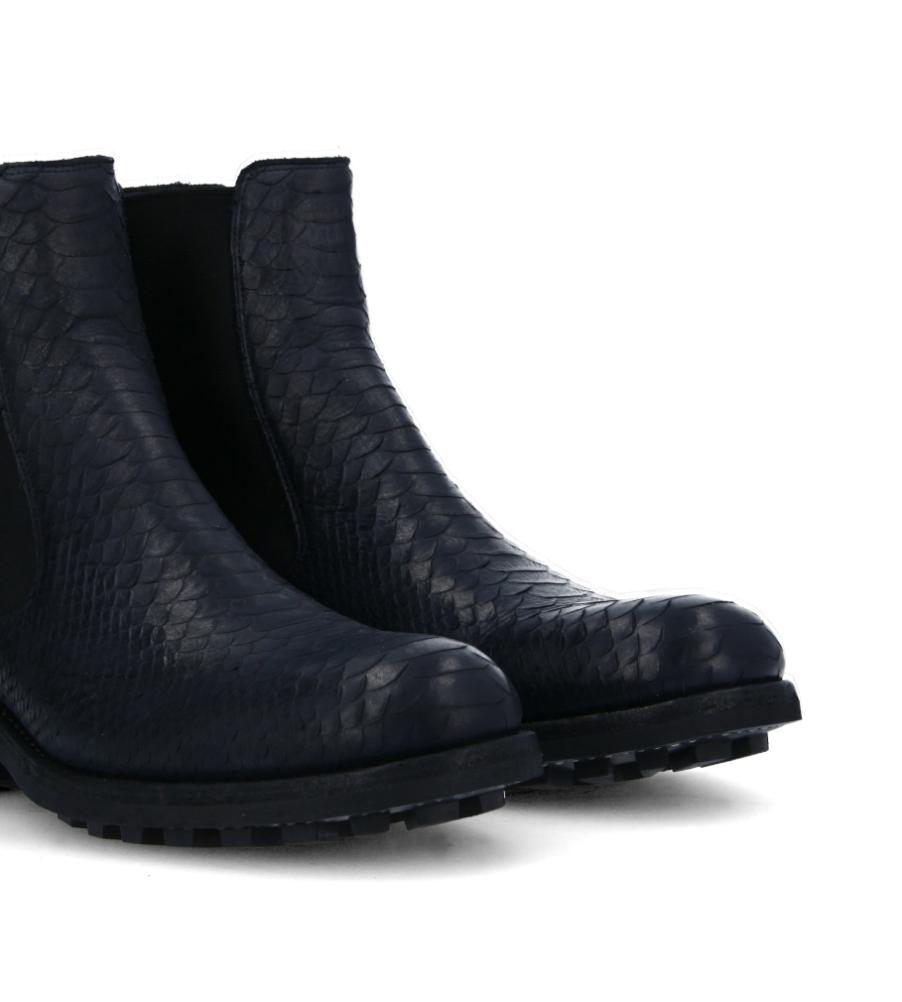Jean Baptiste Rautureau Hyrod Boot Jodhpur Chelsea Hyrod Cuir Lavé Embossé Python