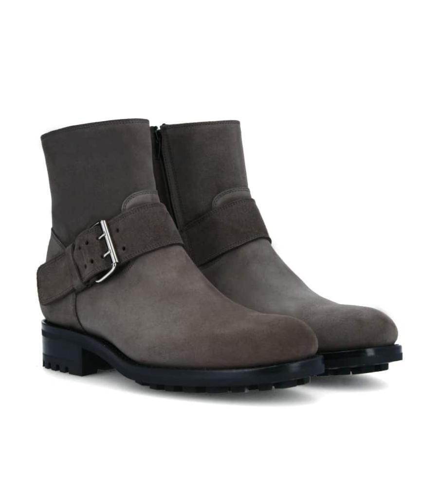 Jean Baptiste Rautureau Hyrod Boot Zippée à Boucle Hyrod Cuir Velours