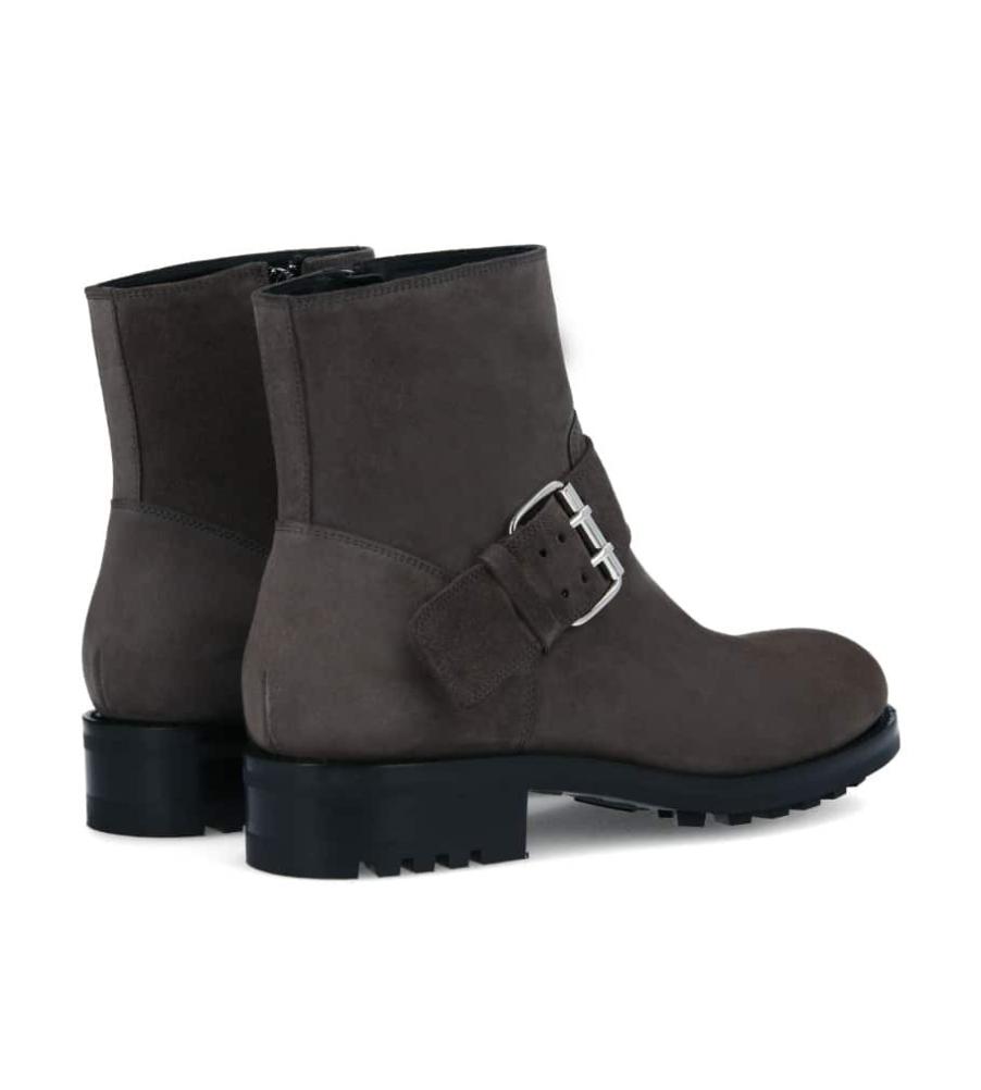 Jean Baptiste Rautureau Hyrod Boot Zippée à Boucle Hyrod Cuir Velours