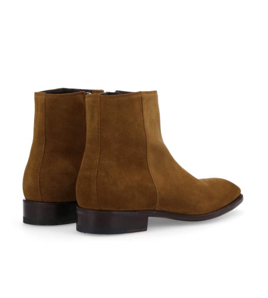 Jean Baptiste Rautureau Romain Boot Zippée Romain Cuir Velours