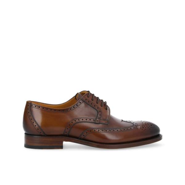 jean baptiste rautureau Stanley Derby brogues en cuir lisse noir