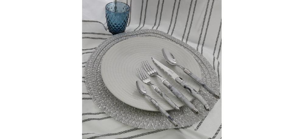 Jean Dubost Bloc 6 Couteaux Marble Laguiole Jean Dubost