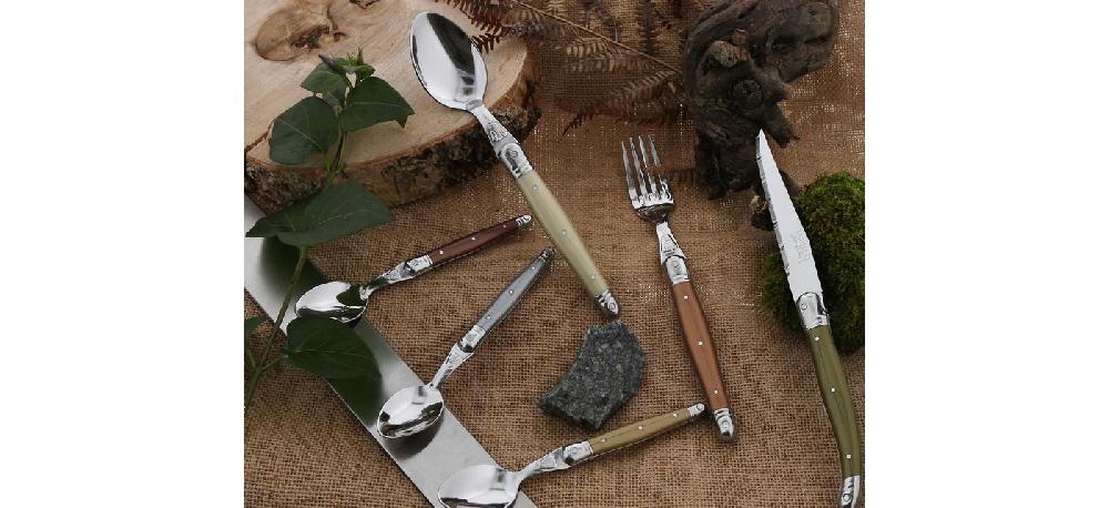 Jean Dubost Bloc 6 Couteaux Steak Laguiole Manche Minéral Mixé