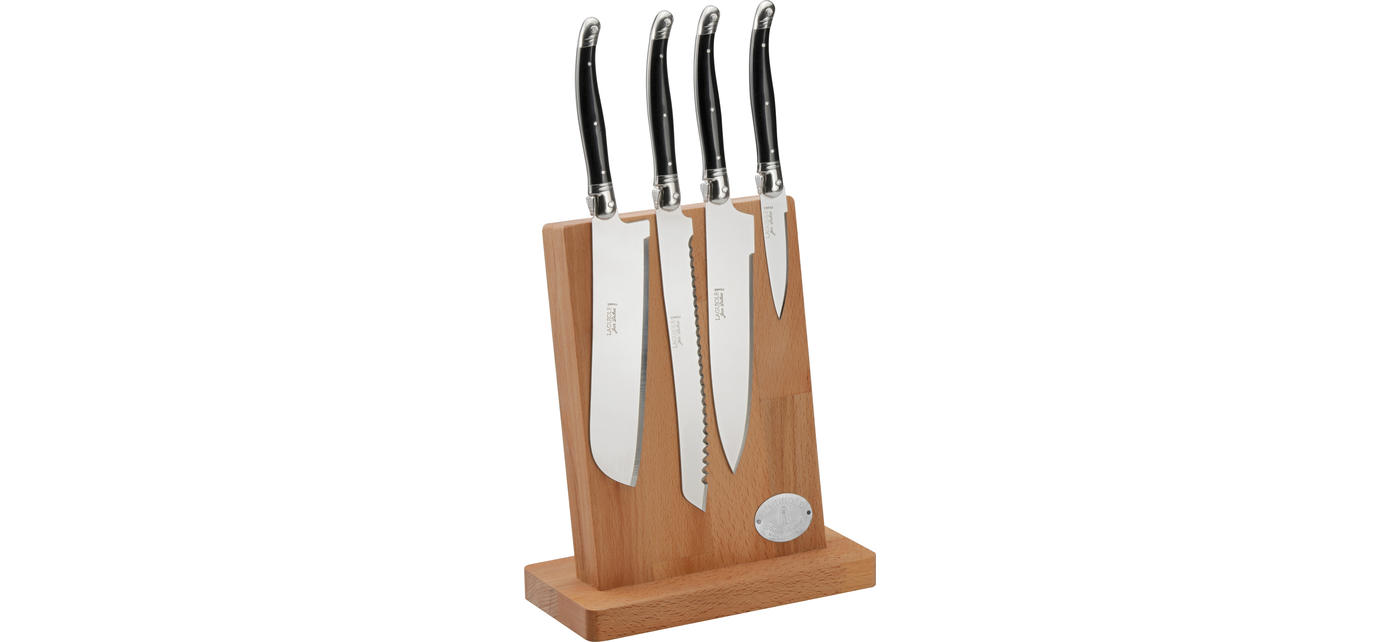 jean dubost Bloc aimanté 4 couteaux cuisine Laguiole