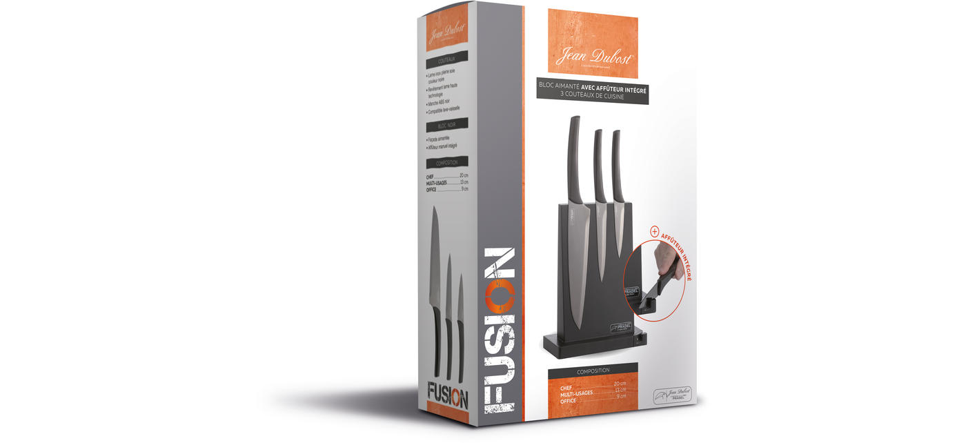 Jean Dubost Bloc Fusion 3 Couteaux De Cuisine Jean Dubost
