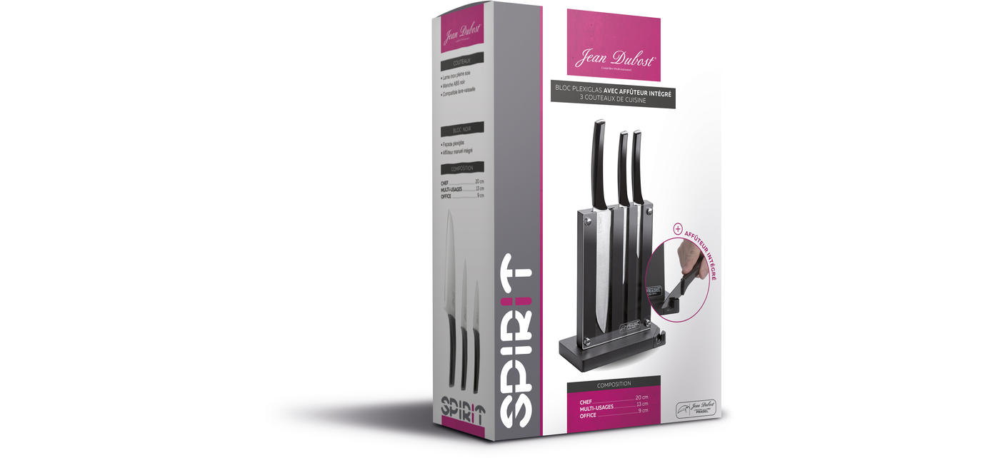 Jean Dubost Bloc Spirit 3 Couteaux De Cuisine Jean Dubost