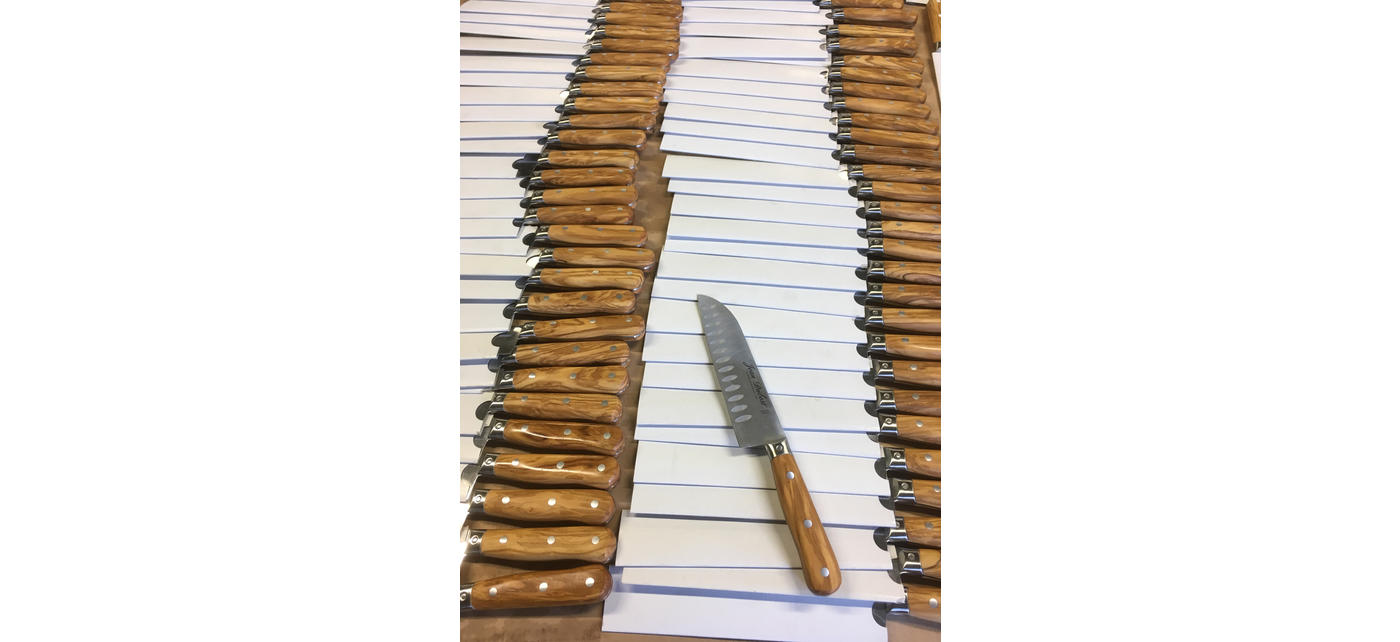 Jean Dubost Coffret 3 Couteaux De Cuisine Jean Dubost Gamme 1920 Manche Bois D'olivier