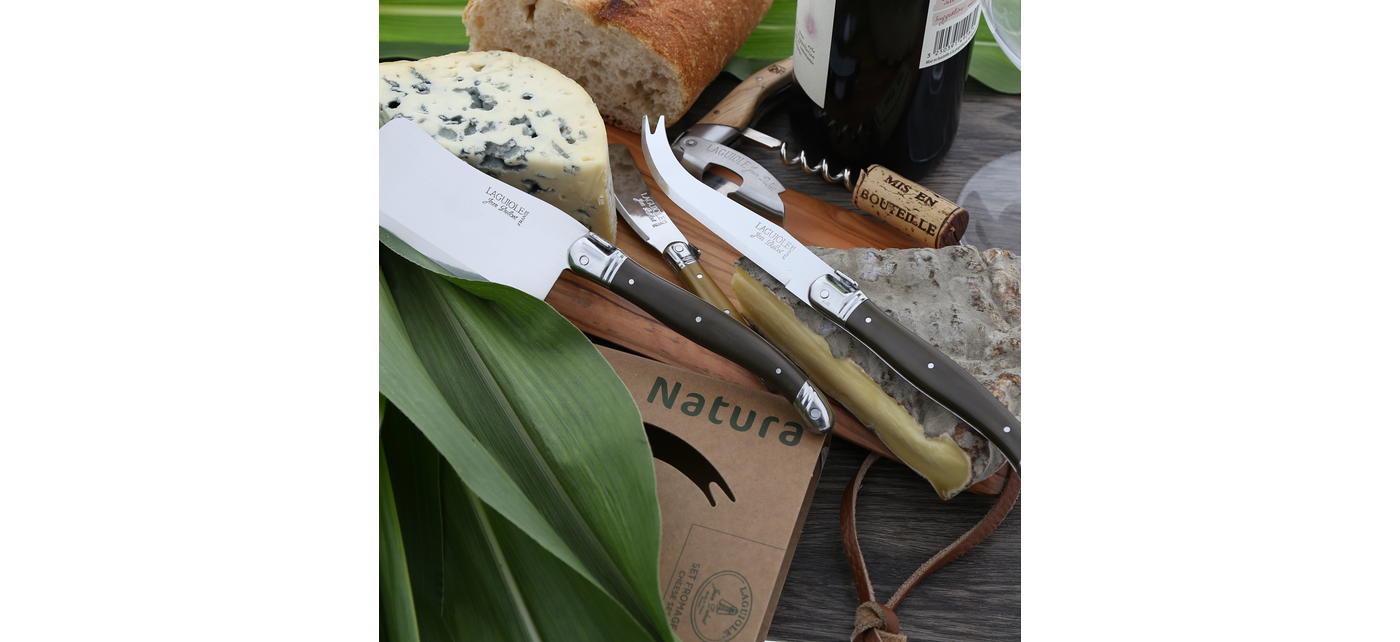 Jean Dubost Coffret 3 Couteaux Fromage Laguiole Natura éco-conçus