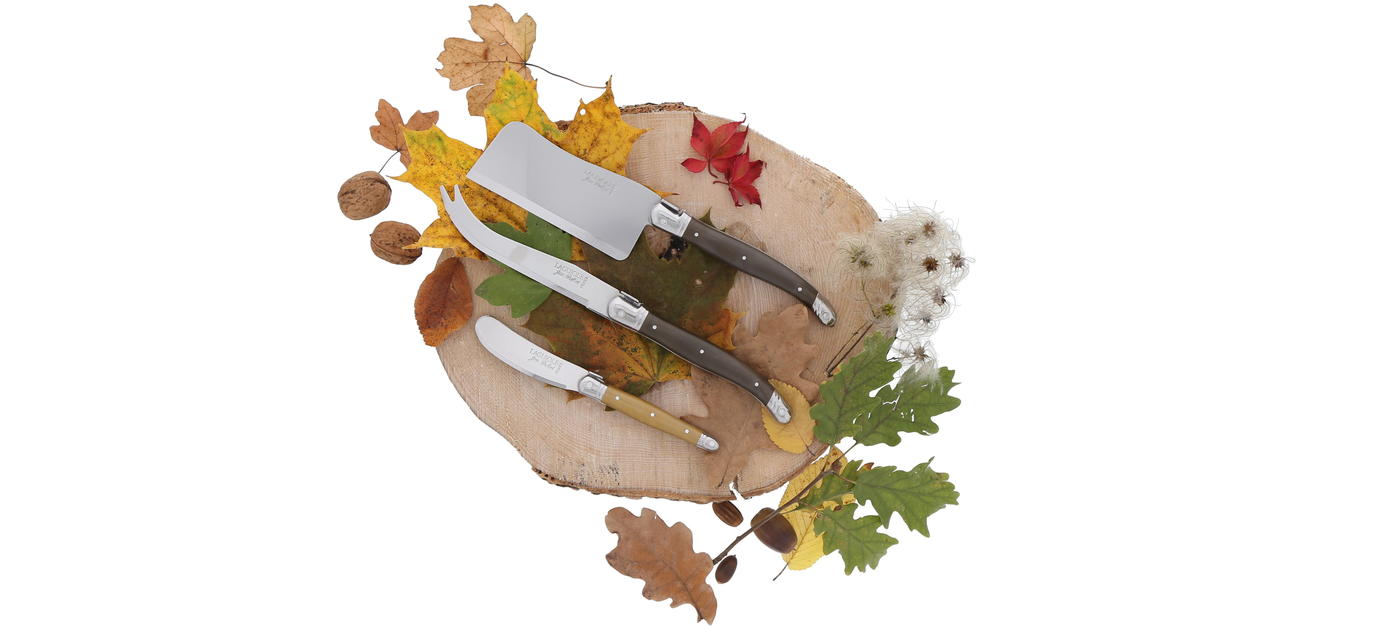 Jean Dubost Coffret 3 Couteaux Fromage Laguiole Natura éco-conçus