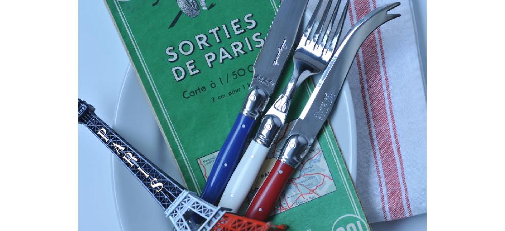 Jean Dubost Coffret 6 Couteaux Steak Laguiole Manches Coloris Pack Paris