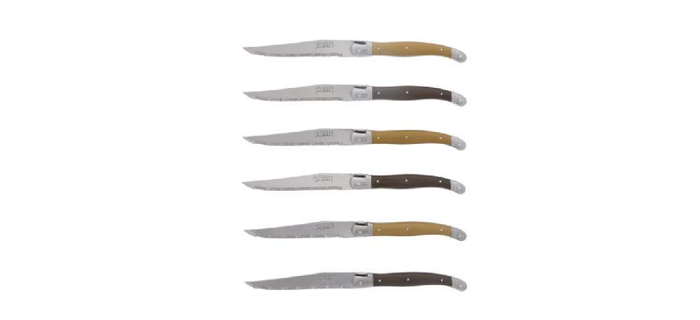 Jean Dubost Coffret 6 Couteaux Steak NATURA Laguiole Jean Dubost 100% Recyclable
