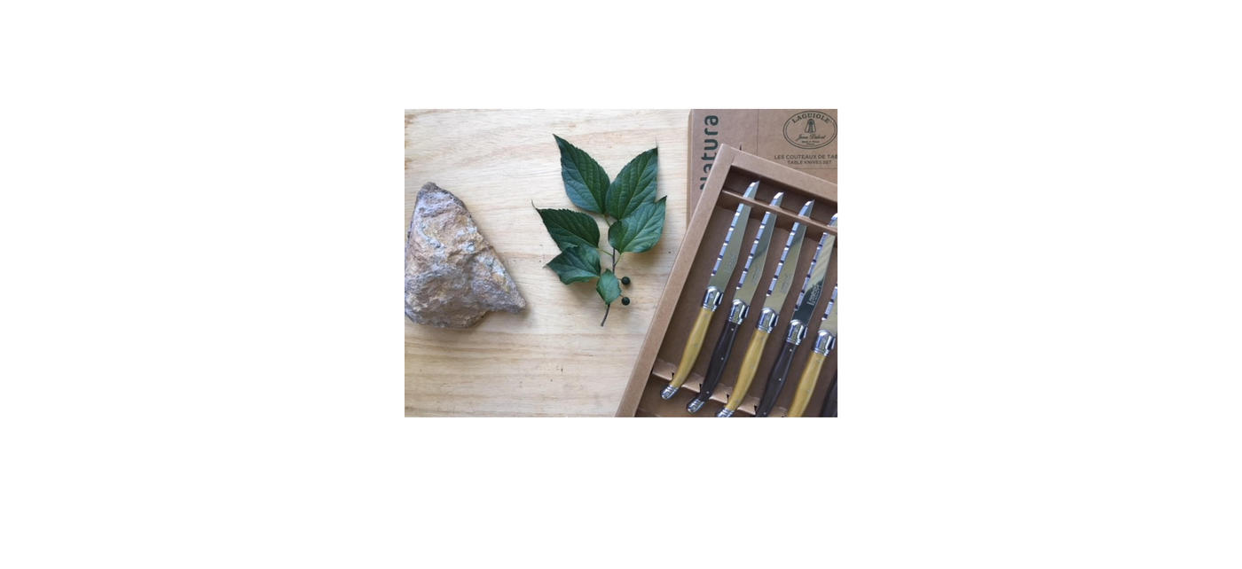 Jean Dubost Coffret 6 Couteaux Steak NATURA Laguiole Jean Dubost 100% Recyclable