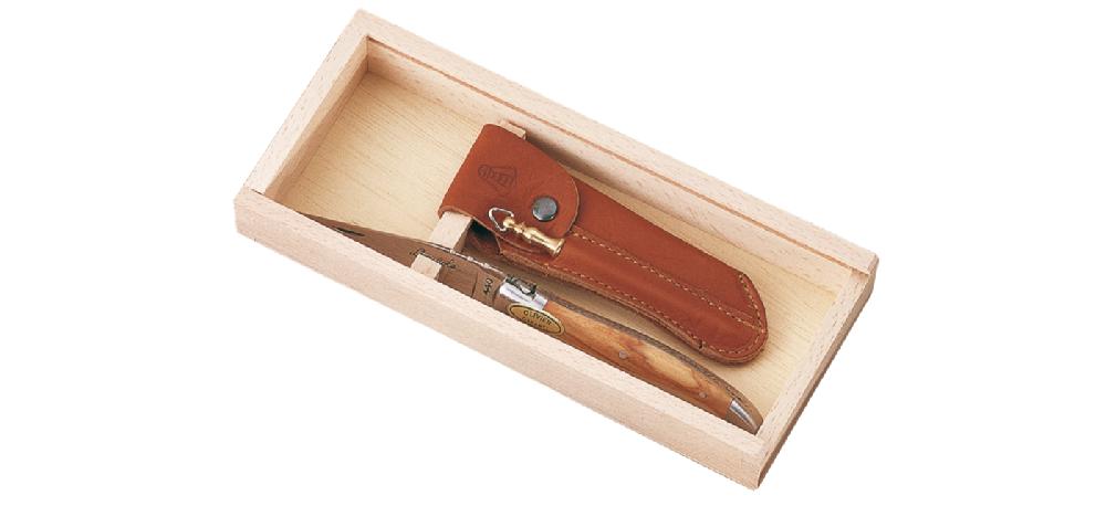 jean dubost Coffret couteau de poche Laguiole olivier