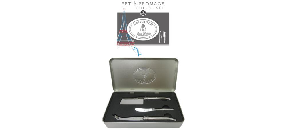 jean dubost Coffret fromage tout inox Laguiole Jean Dubost en boite cadeau métal
