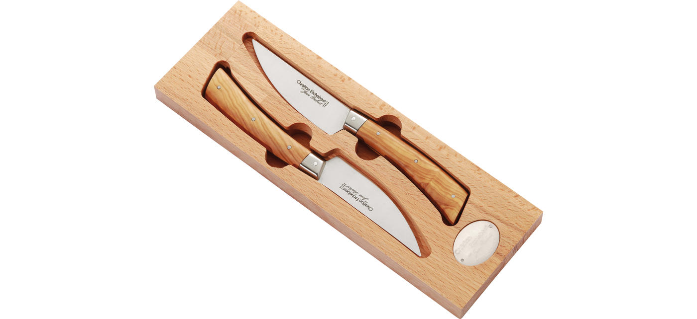 Jean Dubost Couteau De Table Jean Dubost Pour Christian Etchebest Manche En Bois D'olivier Véritable