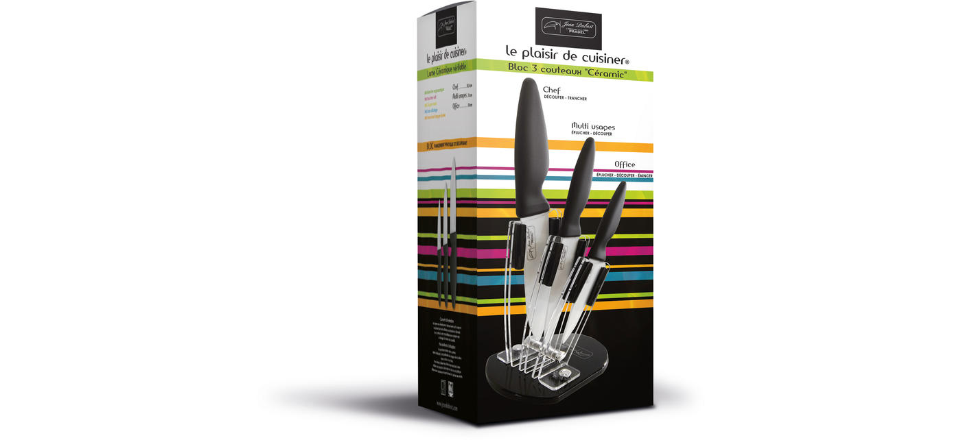 Jean Dubost Couteaux Cuisine Céramique Et Bloc Plexiglas Jean Dubost