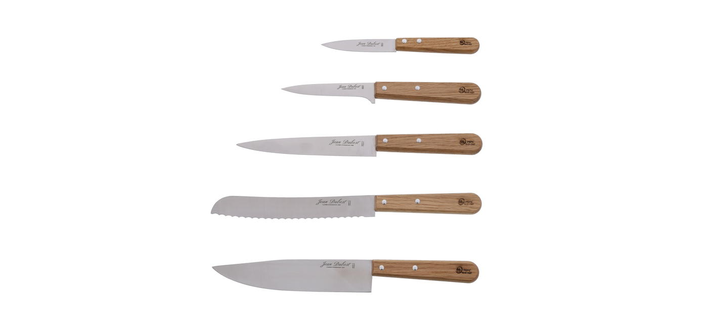 jean dubost Couteaux de cuisine ecoresponsables Jean Dubost tradition chene certifié PEFC fabrication française