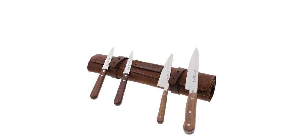 Jean Dubost Couteaux De Cuisine Jean Dubost Manches Noyer Fabrication Francaise En Sacoche Cuir