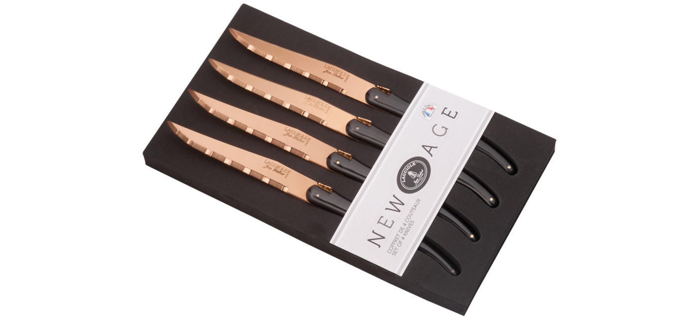 jean dubost Couteaux steak « New Age » lame cuivrée Laguiole Jean Dubost