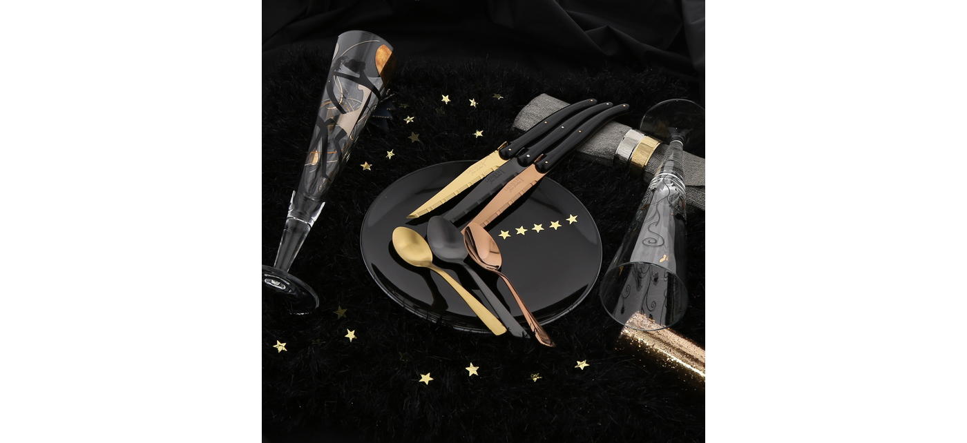 Jean Dubost Couteaux Steak « New Age » Lame Dorée Laguiole Jean Dubost