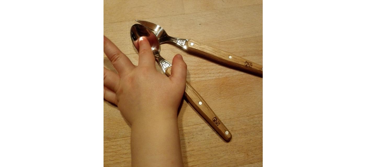 Jean Dubost Couverts Enfant Laguiole Jean Dubost Manches Chêne Certifié PEFC