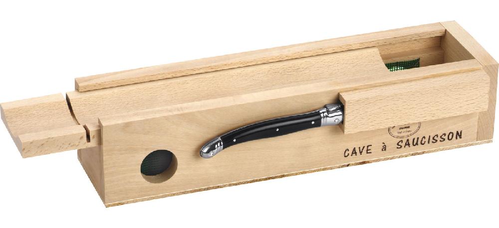 jean dubost Cave à saucisson avec couteau Laguiole