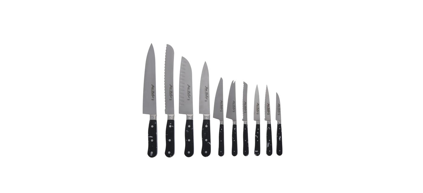 Jean Dubost Jean Dubost Coffret 3 Couteaux De Cuisine Gamme 1920 Manche Ecoconcu Sense Black Made In France
